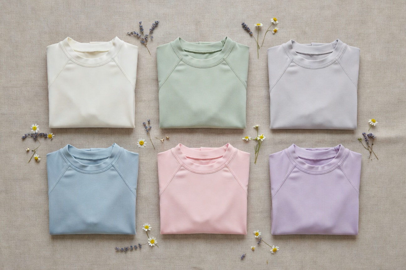 Product colors flat lay